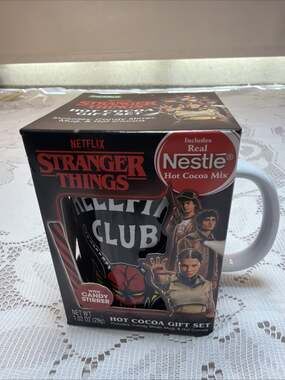 Stranger Things Hellfire Club Mug & Nestle Hot Cocoa Gift Set